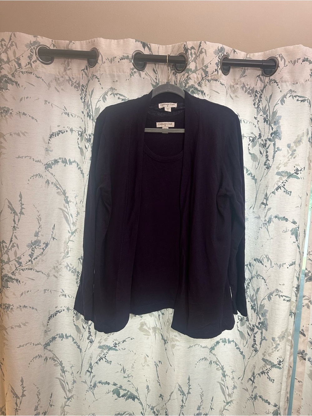 Coldwater Creek Plum Open-Front Blazer-Style Jacket with Shell